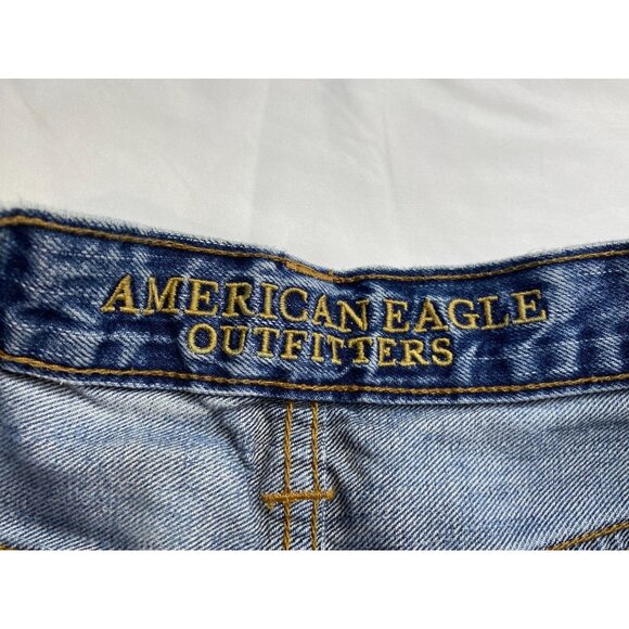 American Eagle Outfitters AEO Distressed Blue Denim Straight Jeans Men's size 29 - Picture 12 of 15